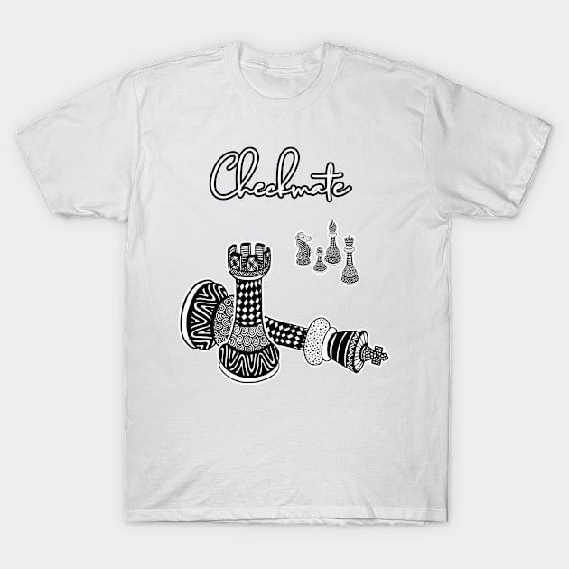 Chess Player Checkmate Pieces T-Shirt by letnothingstopyou